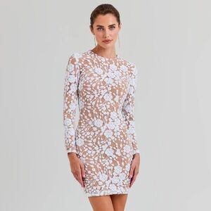 ANA WHITE DRESS by Nadine Merabi size Small/Medium worn once